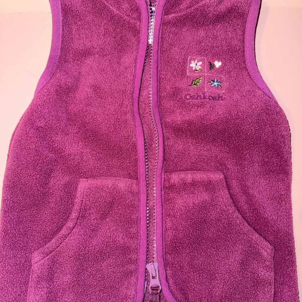 OshKosh B'gosh Magenta Fleece Vest